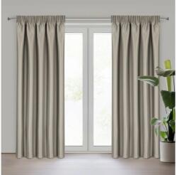 EUROFIRANY Selina függöny fényes cérnával sötétítő anyagból Sötét bézs 140x270 cm