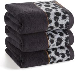 Eurofirany Eva22 minőségi pamut törölköző Fekete 70x140 cm