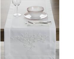 EUROFIRANY Tulia terítő elegáns díszítéssel Fehér 40x140 cm