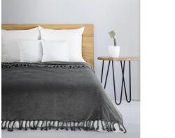 EUROFIRANY Emma rojtos puha takaró Acélszürke 150x200 cm