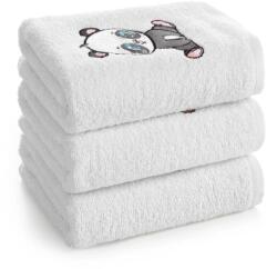Eurofirany Baby73 pandás gyerek törölköző Fehér 70x140 cm