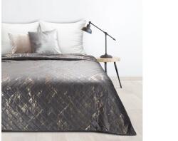 EUROFIRANY Luiz bársony ágytakaró Acélszürke 200x220 cm
