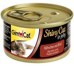  GimCat ShinyCat konz. csirke marhahússal 70g