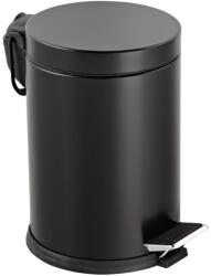 Dayco Metal Galvanizált acél pedálos szemetes, kivehető műanyag vödörrel, fekete színű, 5L - klin