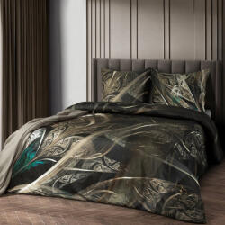  Soreia elegáns pamutszatén ágynemű Fekete 220x200 cm - 70x80 cm 2db - brightenzi