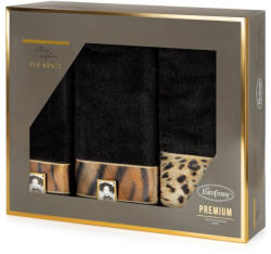  Eva23 3Db-os pamut törölköző szett Fekete