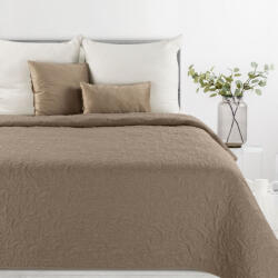  Len4 vászon szerkezetű préselt mintás ágytakaró Barna 170x210 cm