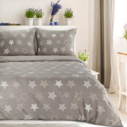  Flano puha ágyneműhuzat csillagos mintával Bézs 220x200 cm - 70x90 cm 2db