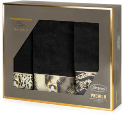  Eva24 3Db-os pamut törölköző szett Fekete