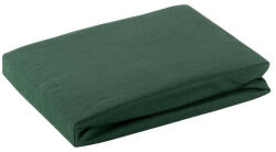  Jersey pamut gumis lepedő Sötétzöld 240x220 cm + 30 cm