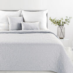  Len4 vászon szerkezetű préselt mintás ágytakaró Ezüst 200x220 cm