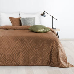  Luiz6 bársony ágytakaró fényes márvány hatású mintával Téglavörös 220x240 cm