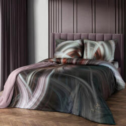  Sierra elegáns pamutszatén ágynemű Acélszürke 160x200 cm - 70x80 cm 2db