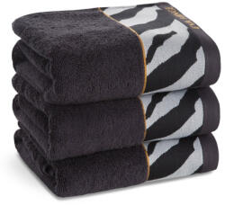  Eva22 minőségi pamut törölköző Fekete 50x90 cm - 500 cm 6db