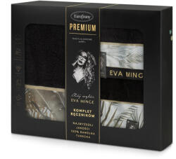 Eva17 3Db-os pamut törölköző szett Fekete