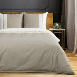  Reina26a pamut ágyneműhuzat elegáns hímzéssel Bézs 160x200 cm - 70x80 cm 2db