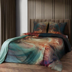  Selva elegáns pamutszatén ágynemű Sötétzöld 220x200 cm - 70x80 cm 2db