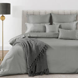  Eva Minge egyszínű mako-szatén ágyneműhuzat Acélszürke 140x200 cm - 70x80 cm 1db