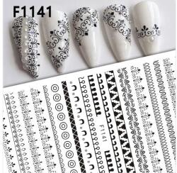  Körömmatrica - F1141 csipke black