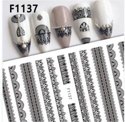  Körömmatrica - F1137 csipke black