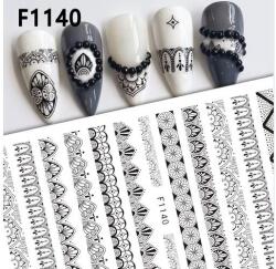  Körömmatrica - F1140 csipke black