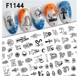  Körömmatrica - F1144 motívumok fáraó black