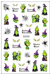  Körömmatrica - D252 Grincs Halloween