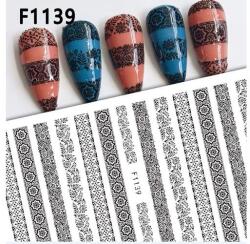  Körömmatrica - F1139 csipke black