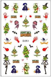  Körömmatrica - D251 Grincs Halloween