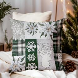 MONDO ITALIA Téli zsenília párnahuzat "Green Elegance" Chenille IT041