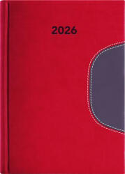 Dayliner Naptár, tervező, B5, heti, DAYLINER "Memphis", piros-szürke (DL6AG-MEFB5HE-PS)