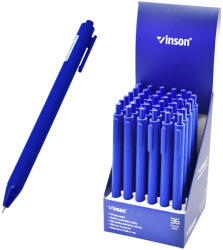 Vinson Golyóstoll nyomógombos 0, 7mm Vinson Connect S1 kék test (S1) - iroda-ellatas