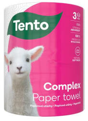 TENTO Háztartási papírtörlő, tekercses, 3 rétegű, 220 lap, TENTO "Complex", fehér (229437) - bestoffice