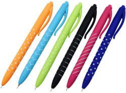 Vinson Golyóstoll nyomógombos 0, 7mm Vinson Look 3202 vegyes test displ 36 db/display (59123) - irodaszerpiac