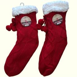 OLLIKE Női piros mamusz zokni (W0289)