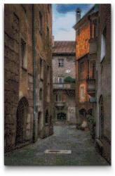 Gyémántszemes kirakó - Utca Hall in Tirolban - Ausztria Méret: 40x60cm, Keretezés: Műanyagtáblával, Gyémántok: Kerek
