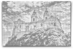  PontPöttyöző - Pin Melk kolostor - Ausztria Méret: 40x60cm, Keretezés: Műanyagtáblával, Szín: Fekete