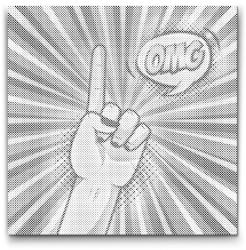  PontPöttyöző - Pop art - OMG Méret: 50x50cm, Keretezés: Kartonlemezen, Szín: Kék