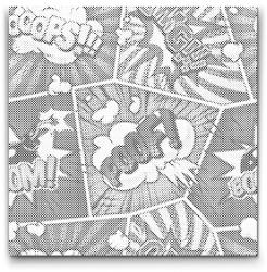  PontPöttyöző - Pop art - Feliratok Méret: 50x50cm, Keretezés: Keret nélkül (csak a vászon), Szín: Fekete