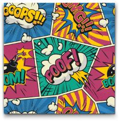  Festés számok szerint - Pop art - Feliratok Méret: 50x50cm, Keretezés: Keret nélkül (csak a vászon)