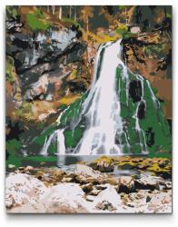  Festés számok szerint - Gollingi vízesés - Ausztria Méret: 40x50cm, Keretezés: Műanyagtáblával