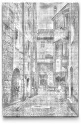  PontPöttyöző - Utca Hall in Tirolban - Ausztria Méret: 40x60cm, Keretezés: Műanyagtáblával, Szín: Zöld