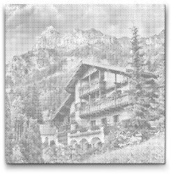  PontPöttyöző - Természet Tannheimben - Ausztria Méret: 50x50cm, Keretezés: Műanyagtáblával, Szín: Kék