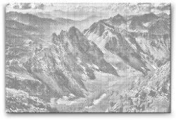  PontPöttyöző - Kilátás az Alpokra - Ausztria Méret: 40x60cm, Keretezés: Keret nélkül (csak a vászon), Szín: Piros