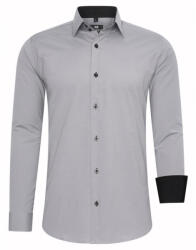 RUSTY NEAL cămașă bărbați R-44 cu mânecă lungă, slim fit Gri L