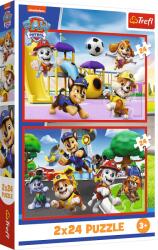 Trefl - Puzzle 2x24 Paw Patrol: Doggy day of fun - 1 - 39 piese