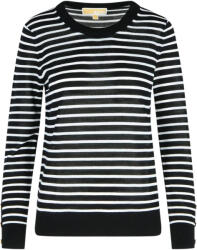Michael Kors Pulover Stripe Button Slv Ls Swtr MT56191HQC 048 black/white