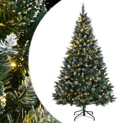 vidaXL Изкуствена коледна елха, 150 LED, 150 см (3315774)