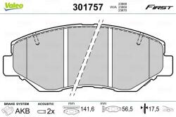 VALEO set placute frana, frana disc VALEO ESSENTIAL 301757 (301757)