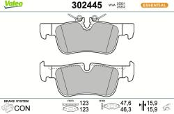 VALEO set placute frana, frana disc VALEO ESSENTIAL 302445 (302445)